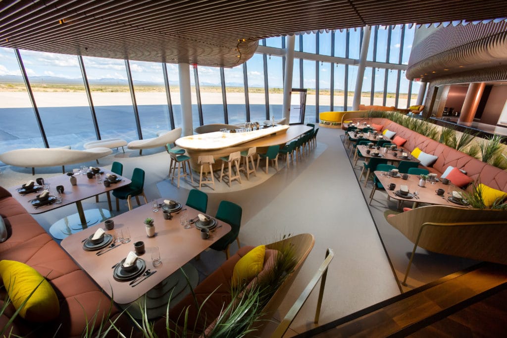 Gaia lounge at Gateway to Space, Spaceport America, New Mexico